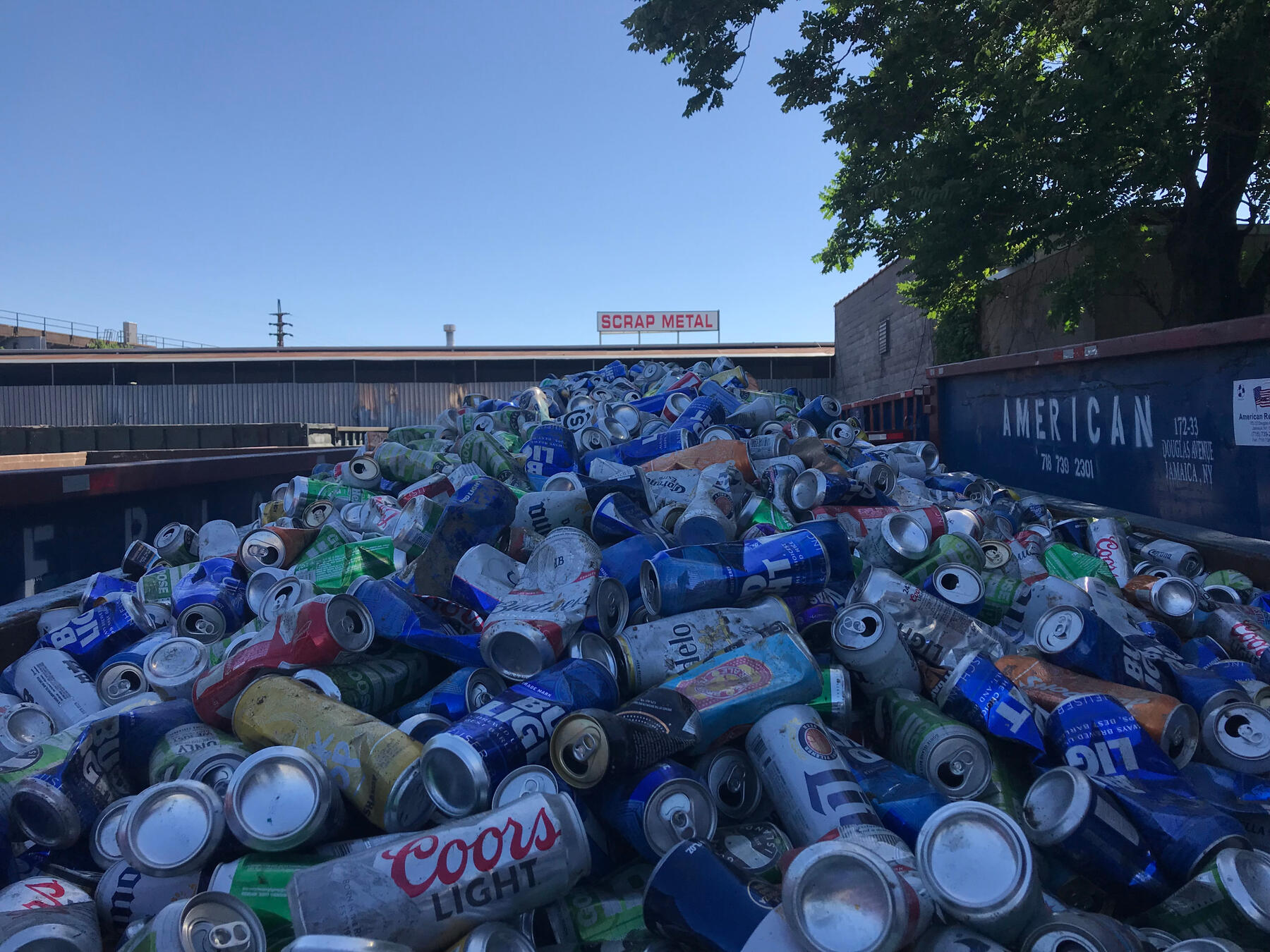 Scrap metal with lots of cans Scrap metal with lots of cans